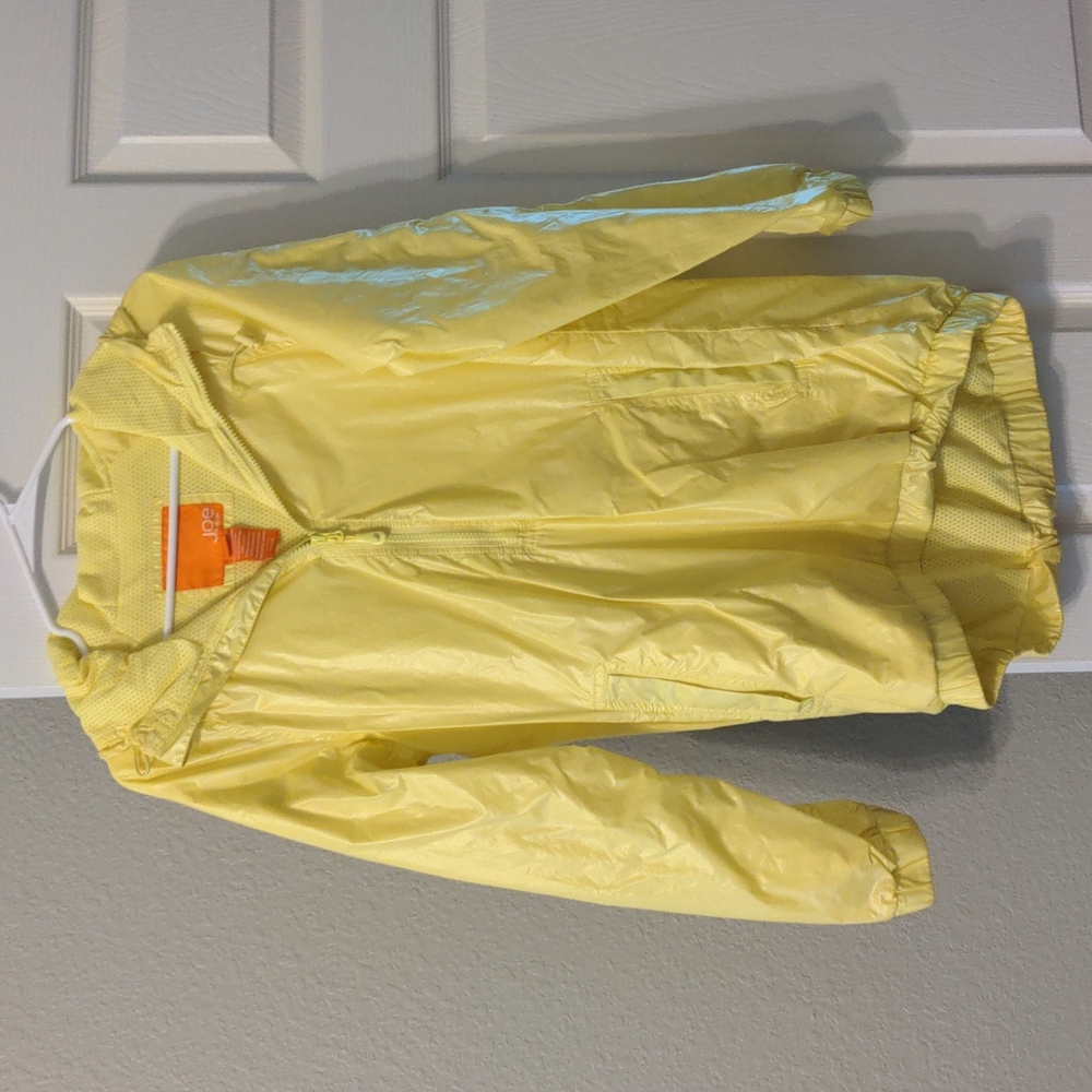 Yellow rain jacket